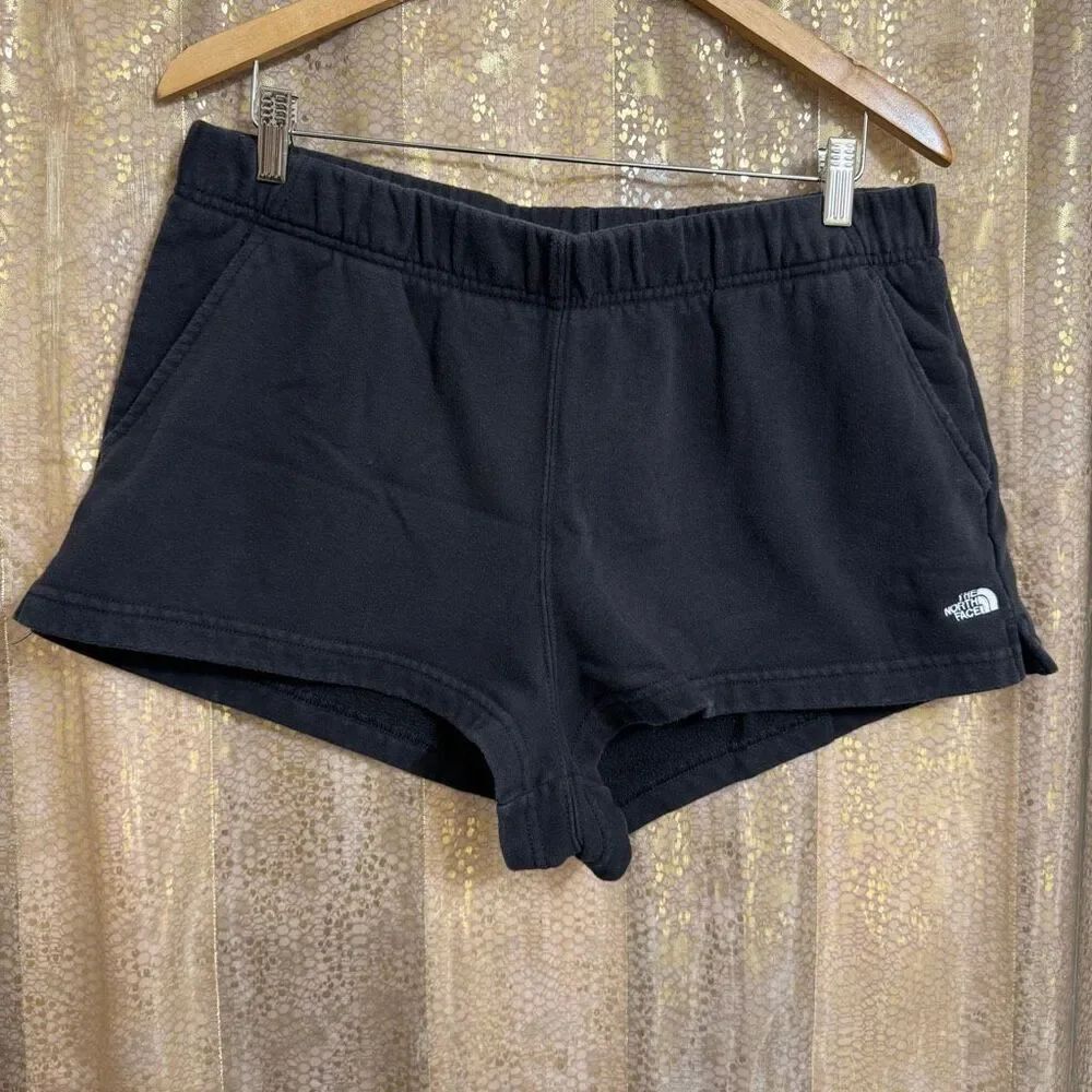 The North Face Black Half Dome Logo Fleece Lounge Cozy Shorts XL